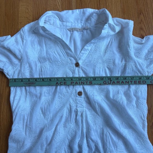 Soft Surroundings Cotton Embroidered Tunic Top - Picture 7 of 8